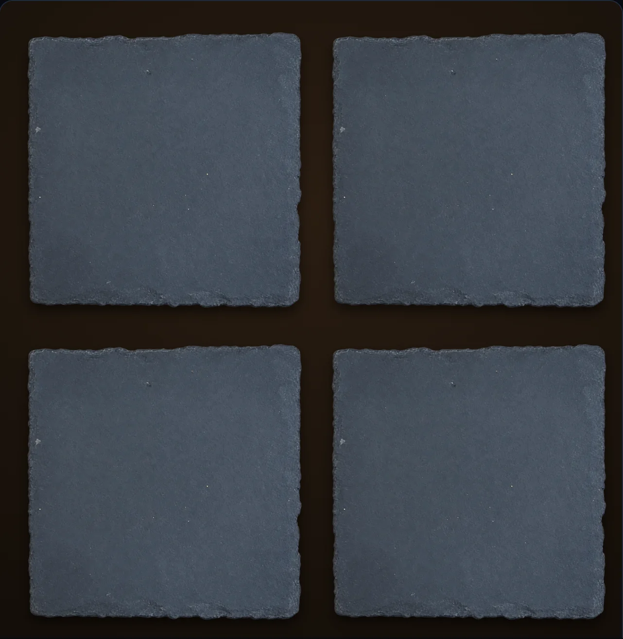 Slate coasters, set of 4 before engraving